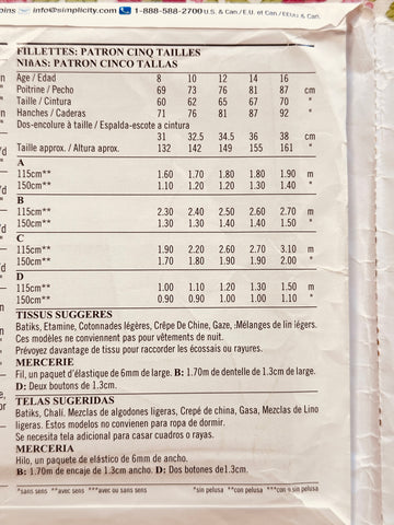 GIRL’S DRESS, ROMPER + JUMPSUIT: New Look Sewing Pattern Tweens Easy 2015 Sizes USA 8-16 Complete FF *6389