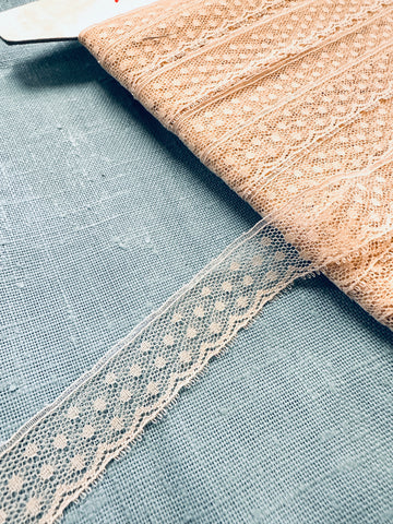 Vintage Fine Ecru Nylon Trim 1.8cm Wide