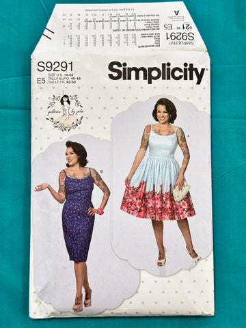 PRINCESS SEAM DRESSES: Simplicity Sewing Pattern Patterns by Gertie 2021 Sizes 14-22 Uncut FF *S9291