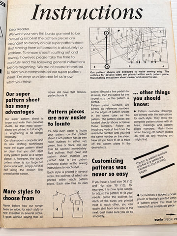 SPECIAL BURDA MAGAZINE FALL/WINTER ‘95/96: Petite Fashion Complete with Patterns