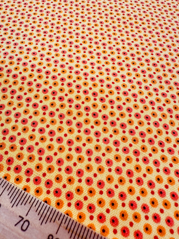 Modern Fabric Quilt Cotton Andover Kathy Hall Tiny Spots on Yellow 108cm Wide