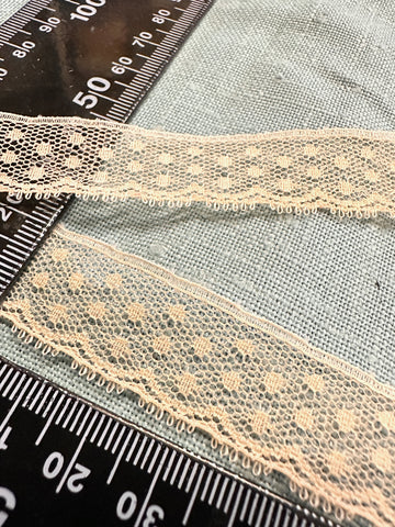 Vintage Fine Ecru Nylon Trim 1.8cm Wide