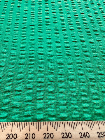 Vintage Tablecloth Unused Cotton Blend 1970s? 80s? Apple Green Seersucker 136cm x 172cm