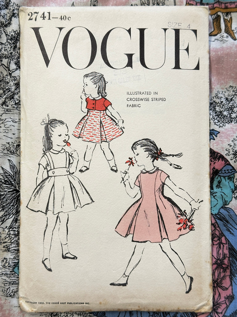 ONE PIECE DRESS, BOLERO & HALTER: Vogue Sewing Pattern 1957 Size 4 Complete *2741