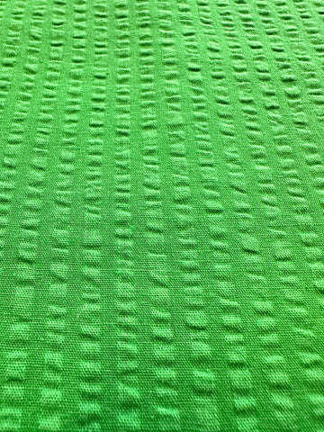 Vintage Tablecloth Unused Cotton Blend 1970s? 80s? Apple Green Seersucker 136cm x 172cm