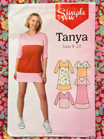VERSATILE DRESS OR TOP: Simple Sew Sewing Pattern 'Tanya' Sizes 8-20 Unused