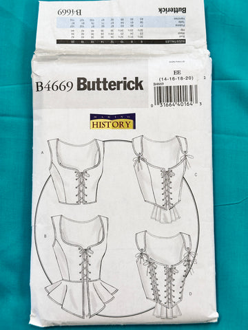 MISSES’ CORSET: Butterick Making History Sewing Pattern  2005 Complete FF Size 14-16-18-20 *B4669