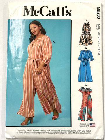 ROMPER, JUMPSUITS & SASH : McCall’s Sewing Pattern 2022 Sizes 8-16 Complete Uncut FF *M8288