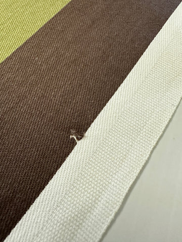 REMNANT Vintage Fabric 1970s Super Graphic Retro Curves Greens Brown Sonata 59cm x 41cm