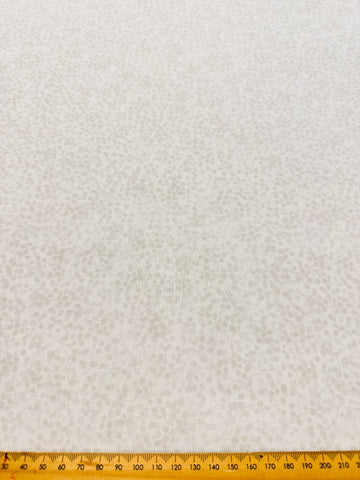 Modern Fabric Quilt Cotton Pale Cool Grey All Over Twigs & Buds on White 108cm Wide