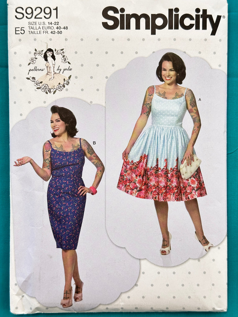 PRINCESS SEAM DRESSES: Simplicity Sewing Pattern Patterns by Gertie 2021 Sizes 14-22 Uncut FF *S9291