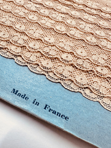 Vintage Lace Trim 1950s France French Ecru Coffee Net 28mm Wide