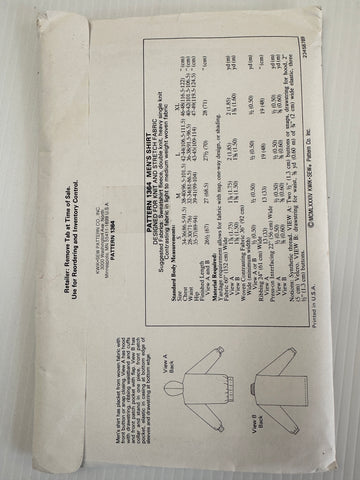 MENS HOODIE SWEATER SHIRT: Vintage Sewing Pattern Kwik Sew 1984 Sz S-XL *1364