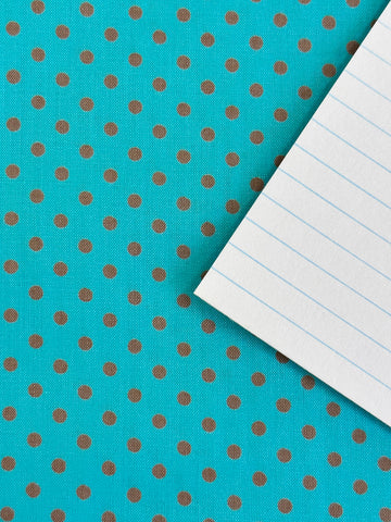 1m LEFT: Modern Fabric Cotton Lawn Liberty? Dots on Aqua
