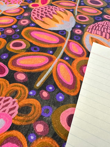 FAT QUARTER Modern Fabric 2010s Cotton Canvas Kirsten Katz Blooms 70cm x 50cm