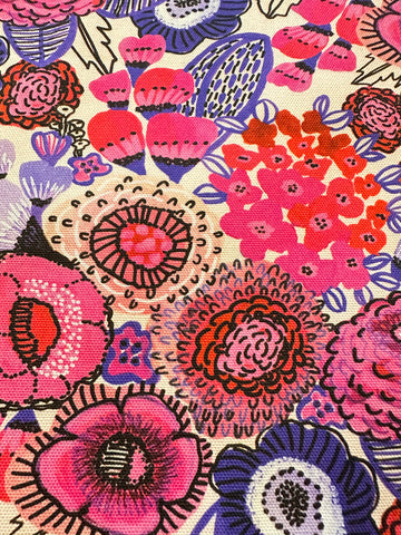 Modern Fabric 2010s Cotton Canvas Kirsten Katz Danielas Garden 148cm Wide