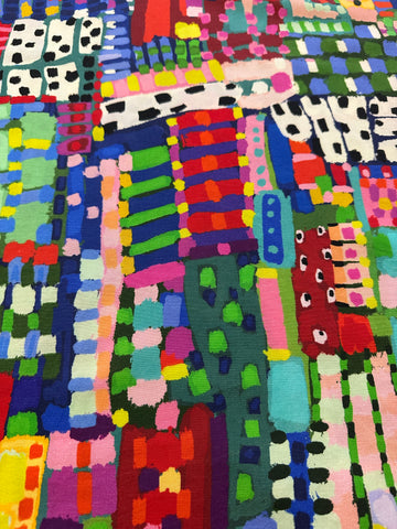 Modern Fabric Nerida Hansen x Miss Moresby Cotton OOP Abstract Painterly Design 65cm Wide