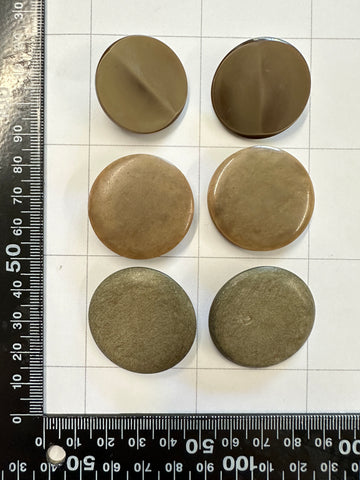 THREE PAIRS x LARGE GREEN BUTTONS: Bulk Curated Vintage Modern 30mm+ Mixed Shades Sizes Materials