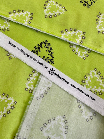 2m LEFT: Modern Fabric 2015 Mojito by Skipping Stones Studio Clothworks Quilt Cotton