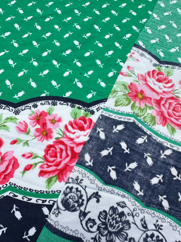 Vintage Fabric Cotton Border Print Federated Fashion Fabrics 80s? 90s? 108cm Wide