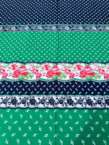Vintage Fabric Cotton Border Print Federated Fashion Fabrics 80s? 90s? 108cm Wide