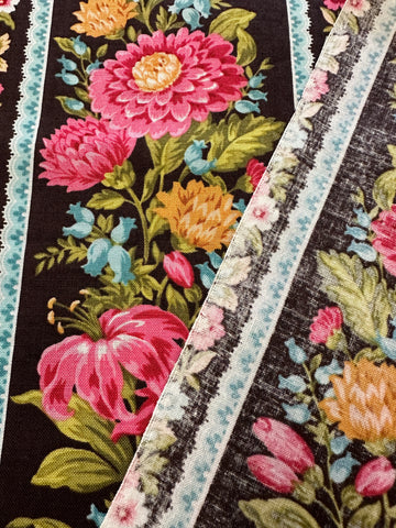 1m LEFT: Modern Fabric Quilt Cotton 2006 Fabric Traditions Bright Floral 112cm Wide