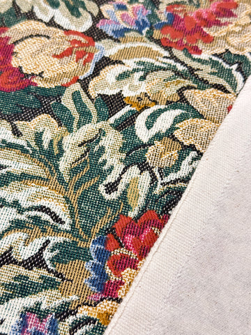 LAST 1/2m: Vintage Fabric 1980s? Faux Tapestry Medium Weight Cranston Cotton 112cm Wide