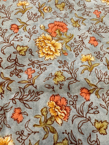 SINGLE FAT QUARTER: Modern Fabric Quilt Cotton Country Floral 54cm x 50cm