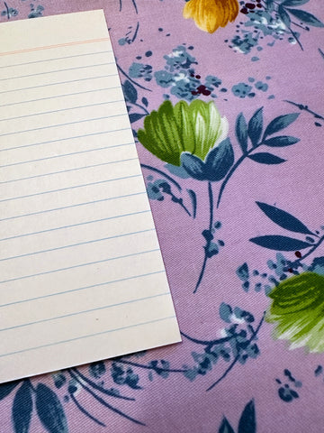 Vintage Fabric 1980s Crispy Polished Cotton Mauve Base w/ Bright Floral 112cm Wide