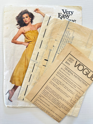 MISSES' EVENING DRESS: Vogue American Designer Original Stan Herman Sewing Pattern c. 1979 Size 10 Complete FF *2011