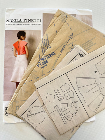 TOP & SKIRT: Vogue Designer Original Nicola Finetti Sewing Pattern 2016 Size 8-14 Complete FF *V1486