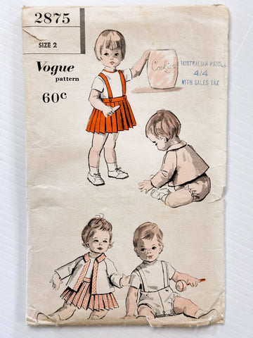 JACKET, SKIRT, PANTS & BLOUSE: Vogue Sewing Pattern 1959 Size 2 Complete *2875