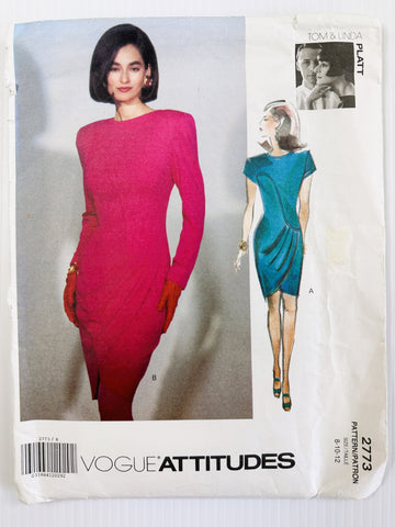 DRESS: Vogue American Attitudes Tom & Linda Platt 1991 Uncut FF Sz 8-12 *2773