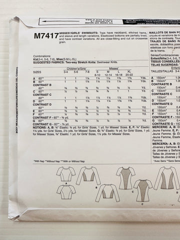 SWIMSUITS: McCall's 'Love Sewing' Sewing Pattern 2021? Sizes 8-22 Uncut FF *M7417