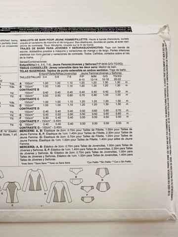 SWIMSUITS: McCall's 'Love Sewing' Sewing Pattern 2021? Sizes 8-22 Uncut FF *M7417