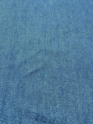 REMNANT The Real Deal! Vintage Fabric Jeans Weight Woven Cotton Denim Mid-Blue 56cm x 38cm