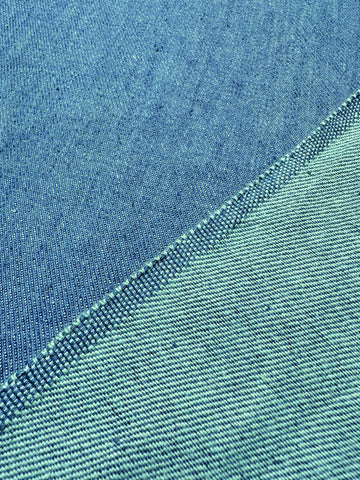 REMNANT The Real Deal! Vintage Fabric Jeans Weight Woven Cotton Denim Mid-Blue 56cm x 38cm