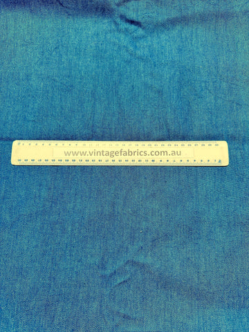 REMNANT The Real Deal! Vintage Fabric Jeans Weight Woven Cotton Denim Mid-Blue 56cm x 38cm