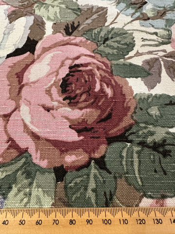 PATTERN REPEAT: Vintage Fabric 1950s 60s Magnificent Chelsea Sanderson Cotton Linen Drapery 53cm x 65cm