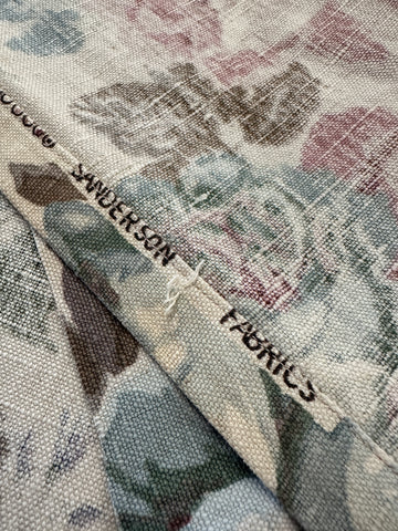 PATTERN REPEAT: Vintage Fabric 1950s 60s Magnificent Chelsea Sanderson Cotton Linen Drapery 53cm x 65cm