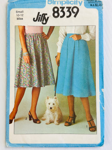 MISSES' JIFFY SKIRT IN TWO LENGTHS: Simplicity Size Small 10-12 Unused FF 1977 *4694