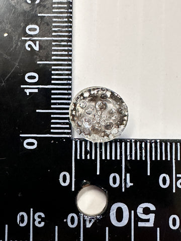 THREE BUTTONS LEFT: Vintage Buttons 1950s? Small Bobble Glass w/ Gilt Backing Shank 11mm