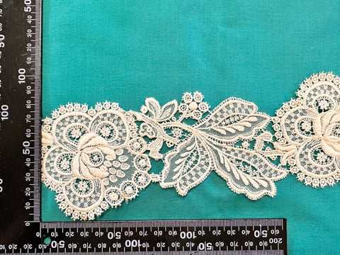 Vintage Lace 50s or Earlier Intricate Embellishments 8cm Wide x 54cm Long