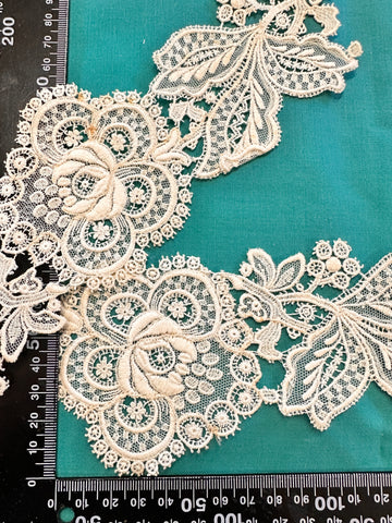 Vintage Lace 50s or Earlier Intricate Embellishments 8cm Wide x 54cm Long