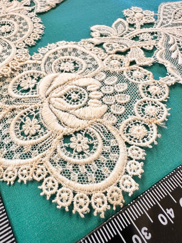 Vintage Lace 50s or Earlier Intricate Embellishments 8cm Wide x 54cm Long