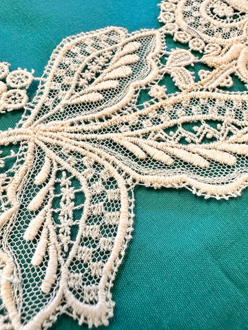 Vintage Lace 50s or Earlier Intricate Embellishments 8cm Wide x 54cm Long