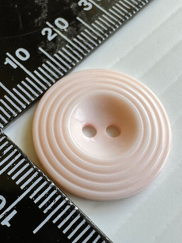 ONE SET ONLY: Vintage? Modern? Buttons Pale Pink 2-Hole Plastic 23mm x 5