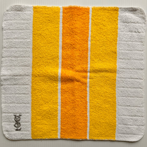LAST ONE: Uber Rare 1970s Yves Saint Laurent Fieldcrest Face Washer Wash Cloth Monogram 1970s Retro Unused
