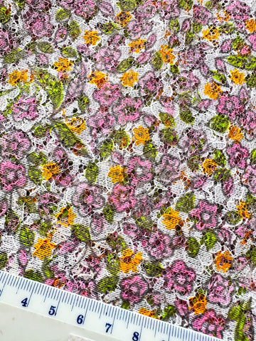 CLEARANCE Vintage Fabric 1960s Rare Stiff Nylon Lace Dress Overlay Fabric 90cm Wide
