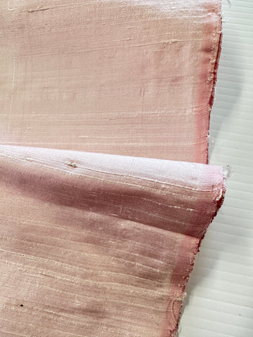 Modern Fabric Silk Dupion Shantung Style Plain Pale Pink 108cm Wide